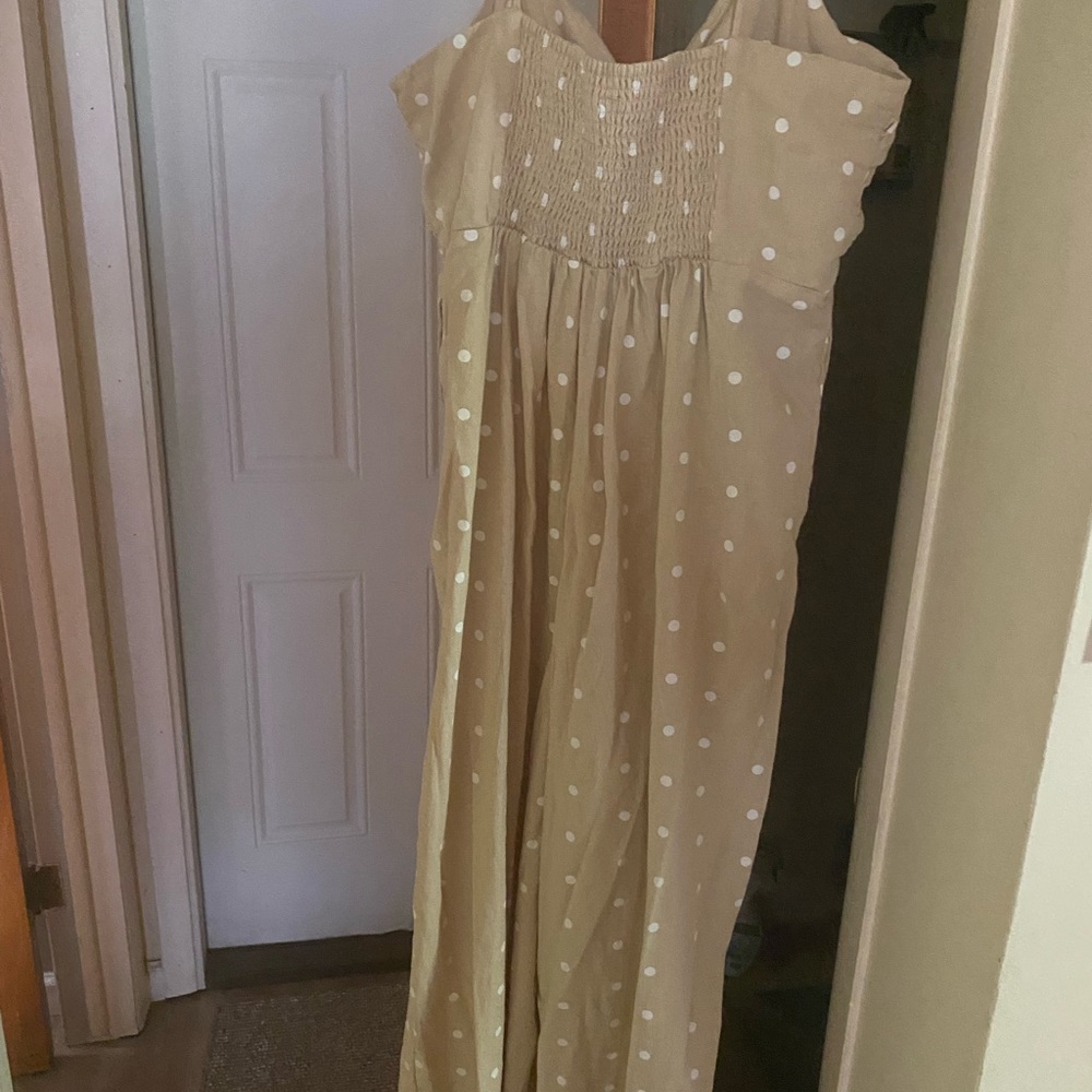 Light brown and white new romper